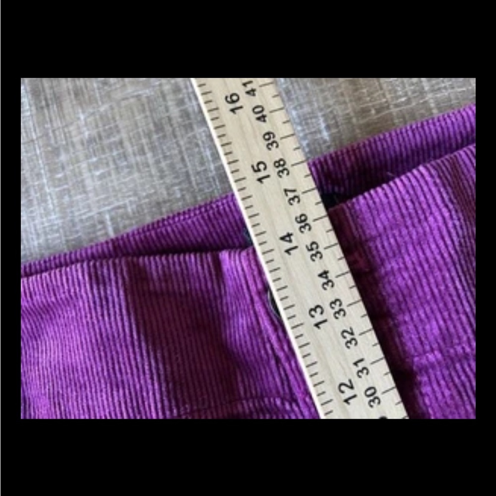 Anthropologie Maeve The Collette Corduroy Wide Leg Pants Grape Purple Size 33 - Picture 12 of 13